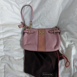 Pink coach wristlet